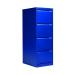 Bisley 4 Drawer Filing Cabinet Lockable 470x622x1321mm Blue BS4E/BLUE