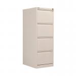 Bisley 4 Drawer Filing Cabinet Lockable 470x622x1321mm Chalk BS4ECHK BY90708