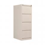 Bisley 4 Drawer Filing Cabinet Lockable 470x622x1321mm Chalk BS4ECHK BY90708