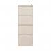 Bisley 4 Drawer Filing Cabinet Lockable 470x622x1321mm Chalk BS4ECHK BY90708