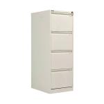Bisley 4 Drawer Filing Cabinet Lockable 470x622x1321mm Chalk BS4E/CHK BY90708