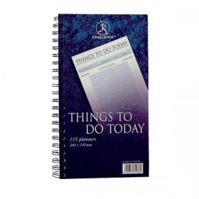 Challenge Planning Book Things to do Today Wirebound Perforated 115pp 280x141mm Ref 100080050 C71986