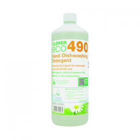 Clover ECO 490 Dishwashing Detergent 1 Litre (Pack of 12) 490 CC72412