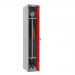 Phoenix CD Series CD1130/4GRK 1 Column 1 Door Clean & Dirty Locker in Red with Key Lock CD1130/4GRK
