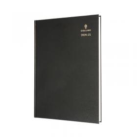 Collins Academic Diary Day Per Page A4 Black 2025-2026 44MBLK25 CD44MBK25
