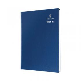 Collins Academic Diary Day Per Page A4 Blue 2025-2026 44MBLU25 CD44MBU25