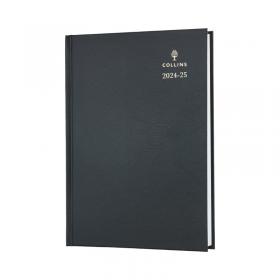 Collins Academic Diary Day Per Page A5 Black 2025-2026 52MBLK25 CD52MBK25