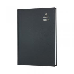 Collins Academic Diary Day Per Page A5 Black 2026-2027 52MBLK26 CD52MBK26