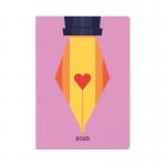 Collins Week To View Diary Peace Love Heart Design A5 E-PLU153.FP-25 CDPLU153FP25
