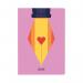 Collins Week To View Diary Peace Love Heart Design A5 E-PLU153.FP-25 CDPLU153FP25