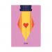 Collins Week To View Diary Peace Love Heart Design A5 2026 E-PLU153.FP-26 CDPLU153FP26