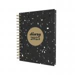 Collins Day To Page Diary Scandi Terrazzo Design A5 Black E-PW51.BLTZ-25 CDPW51BLTZ25