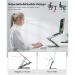 Contour Ergonomics Adjustable Metal Laptop Stand For Laptops Up To 17 Inches Black CE10136 CE10136