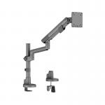 Slim Pole-Mounted Mechanical Spring Monitor Arm - Single - Black CE10182