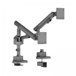 Contour Ergonomics Dual Pole-Mounted Monitor Arm Space Grey CE10183