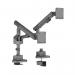 Slim Pole-Mounted Mechanical Spring Monitor Arm - Dual - Black CE10183