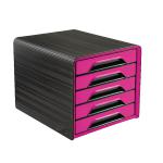 CEP Smoove 5 Drawer Module Black/Pink (Made from 100% recyclable shock resis polystyrene) 1071110371 CEP01057
