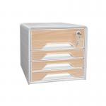 CEP Silva Smoove Secure 4 Drawer Module White/Beech 1073111021 CEP01778