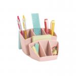 CEP Mineral Desk Tidy with 8 Sections Pink 105802681 CEP01819