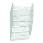 CEP Wall File 5 Compartment White/Crystal 154WHITE CEP54020