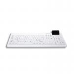 Cherry AKC8200 Hygiene Keyboard with Integrated Smartcard Reader White AKC8200FUVBWUK CH12194