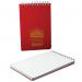 Exacompta Ruled Watershed Waterproof Book 101x156mm Red 2291 CH17019