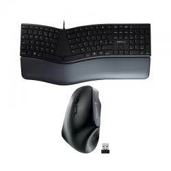 Cherry Left Hand Ergonomic Wired Keyboard and Wireless Mouse Bundle CH810004 CH810004