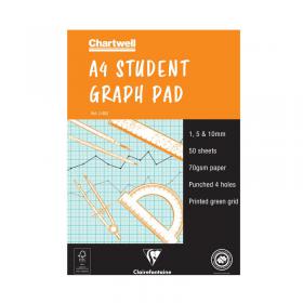 Chartwell 110mm Graph Pad A4 50 Leaf J14B CHJ14B