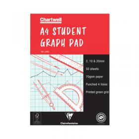 Chartwell 2/10/20mm Graph Pad A4 50 Leaf J34B CHJ34B