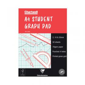 Chartwell 21020mm Graph Pad A4 50 Leaf J34B CHJ34B