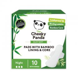 Cheeky Panda Pads with Bamboo Lining + Core Night 10 Pads x6 CHK63154