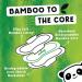 Cheeky Panda Pads with Wings Night Bamboo Lining and Core 10 Pads per Pack (Pack of 6) SPADS350mm CHK63154