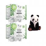 Cheeky Panda 3-Ply Toilet Tissue 200 sheets Pack of 24 Buy 2 Get FOC Panda CHK810010