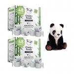 Cheeky Panda 3-Ply Toilet Tissue 200 Sheets Pack of 48 Buy 2 Get FOC Panda CHK810011