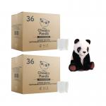 Cheeky Panda Professional 3-Ply Toilet Roll Quilted Pack of 36 Buy 2 Get FOC Panda CHK810015