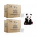 The picture features a pack of 36 Cheeky Panda Professional 3-Ply Toilet Rolls, with a quilted texture, surrounded by soft tissue boxes. The packaging is adorned with the iconic cheeky panda symbol and reads Buy 2 Get FOC Panda. The product exudes a playful, yet professional vibe.