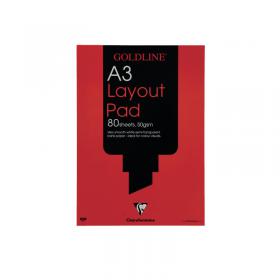 Clairefontaine Goldline Layout Pad 80 Sheets 50gsm A3 GPL1A3 CHL1A3