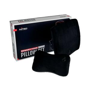 Image of Nitro Concepts Ergonomic Memory Foam Pillow Set Black GC-03V-NR