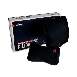 Image of Nitro Concepts Ergonomic Memory Foam Pillow Set BlackRed GC-03W-NR