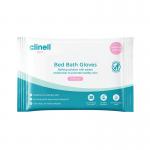 Clinell Carell Bedbath Gloves (Pack of 8) CBBGL8 CL44588