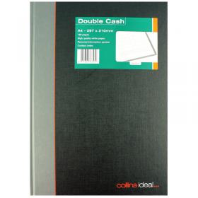 Ideal A4 Cashbook Casebound Double Cash 192 Pages Black 6424 CL76757