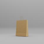 Collins Plain Brown Carrier Bags (PEFC) 125 Pcs, 18cm x 8cm x 24cm