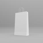 Collins Plain White Carrier Bags (PEFC) 125 Pcs, 21.5cm x 9cm x 36.5cm