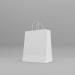 Collins Plain White Carrier Bags (PEFC) 125 Pcs, 21.6cm x 15cm x 27.9cm
