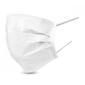 Beeswift B-Click Medical Cotton Face Mask Reusable White White CLM35978