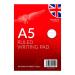 A5 Ruled Writing Pad 100 Sheets (Pack of 12) OBS329