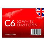 C6 Envelopes x 50 White (Pack of 12) OBS327 CM00550