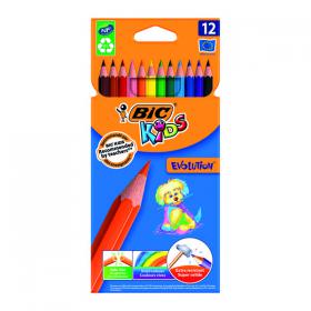 Bic Kids Evolution Ecolutions Colouring Pencils Assorted (Pack of 12) 829029 CN06096