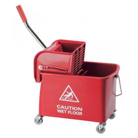 Mobile Mop Bucket and Wringer 20 Litre Red 101248 RD CNT00054