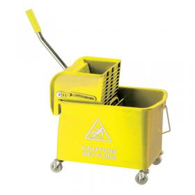 Mobile Mop Bucket and Wringer 20 Litre Yellow 101248 YLW CNT00055